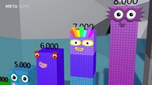 Looking for Numberblocks Step Squad 1 to 10 vs 1000 to 30 Million HUGE Standing Tall Number Pattern