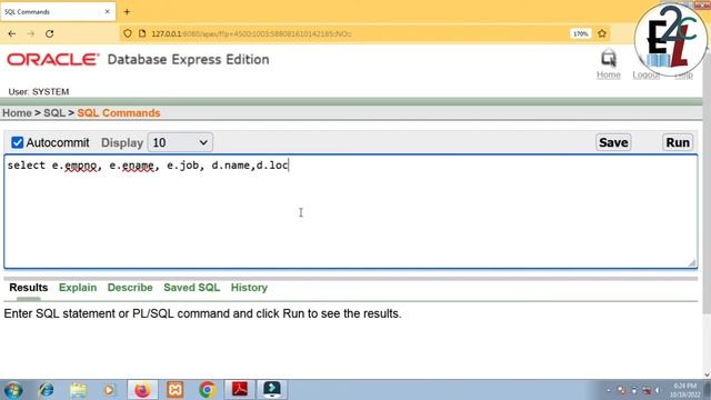 O5 #Outer join (left-right) in oracle смотреть онлайн