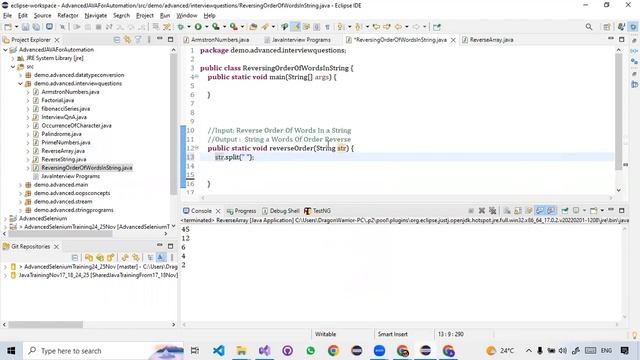 How to Reverse Order of Words | Java Interview Series | AutomateWithAmit смотреть онлайн