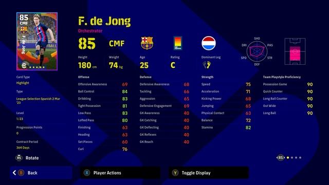 eFootball 2023 - F. De Jong Max Training / Max Level Tutorial ? смотреть онлайн