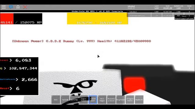 roblox undertale au rpg all code world bosses expect 50 % code dummy and 100 % code dummy смотреть онлайн