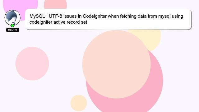 MySQL : UTF-8 issues in CodeIgniter when fetching data from mysql using codeigniter active record s смотреть онлайн