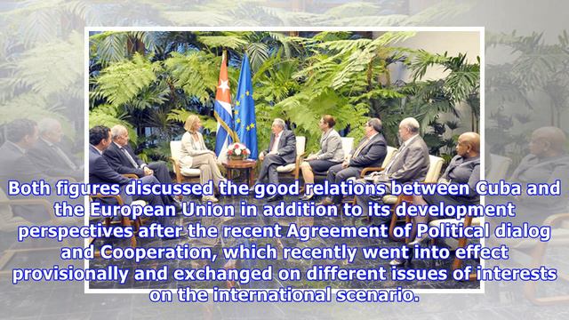 President Raul Castro Meets EU Representative Federica Mogherini - ACN смотреть онлайн