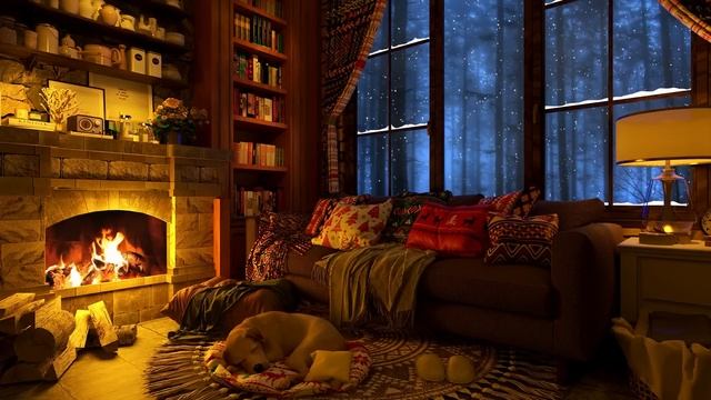 Deep Sleep In A Winter Hut With Relaxing Music | For Fall Asleep, Sleep Instantly, Sleep Better