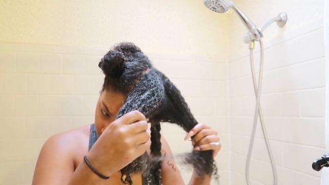 WASH DAY ROUTINE | OGX NOURISHING + COCONUT MILK SHAMPOO AND CONDITIONER| LOW POROSITY HAIR | смотреть онлайн