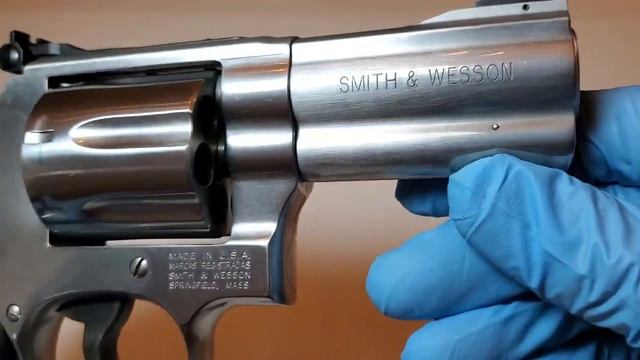 Stainless steel Smith & Wesson Model 686-6 7 round .357 magnum (9x33mmR) 3 inch barrel смотреть онлайн
