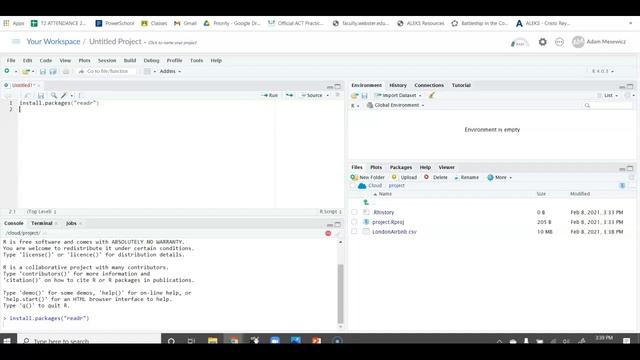 Uploading and Importing CSV Files to RStudio Cloud смотреть онлайн