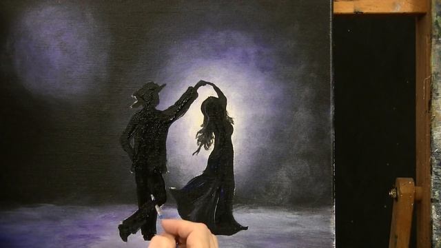 TIME LAPSE - Learn How to Paint "WINTER DANCE" with Acrylic - Landscape Figure Step by Step Tutoria смотреть онлайн