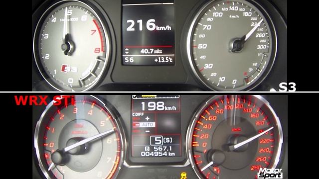 0-250 km/h : Audi S3 VS Subaru WRX STi (Motorsport) смотреть онлайн