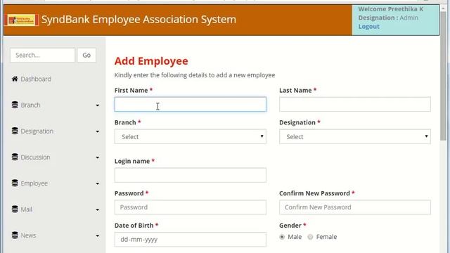 24X7 Bank Employee Association System PHP MySQL Project смотреть онлайн