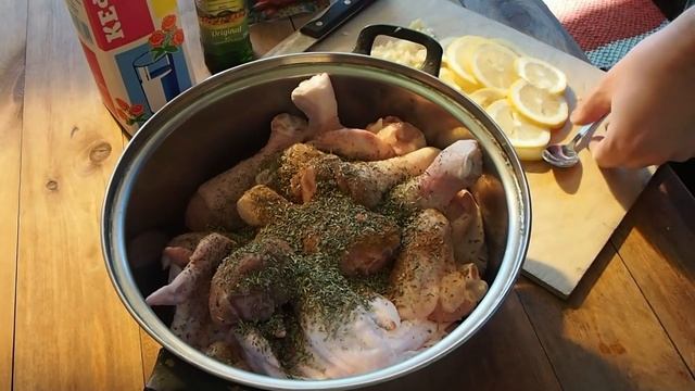 Курица гриль в маринаде а-ля по гречески. Шашлык. Рецепт. смотреть онлайн