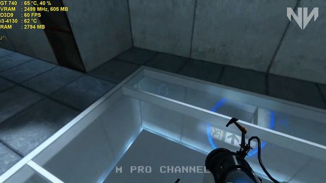 Portal 1 GamePlay in Nvidia Geforce GT 740 & GT 740M смотреть онлайн