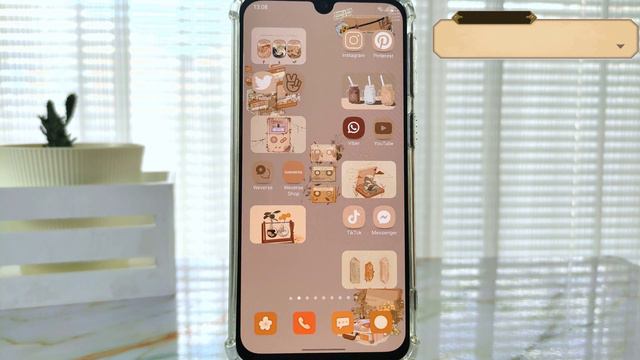 how to make your phone aesthetic | brown theme | cute bears | samsung phone смотреть онлайн