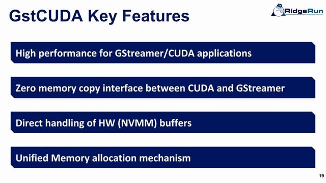 RidgeRun's GstCUDA presentation at NVIDIA GTC 2019. смотреть онлайн
