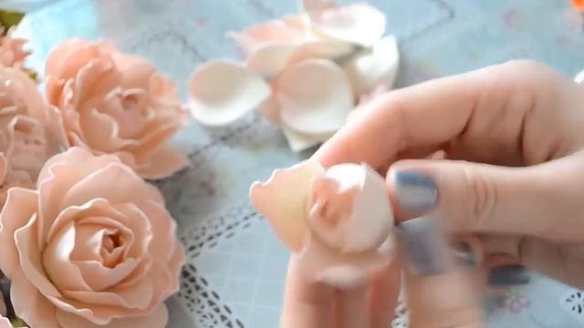 Нежная роза из фоамирана мастер класс / Foam tutorial смотреть онлайн