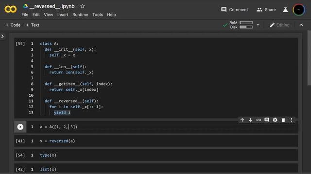 __reversed__ in Python смотреть онлайн