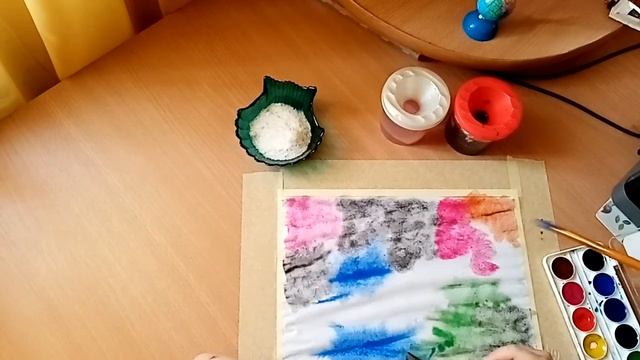 Рисование по мокрому листу "Космическое пространство" смотреть онлайн