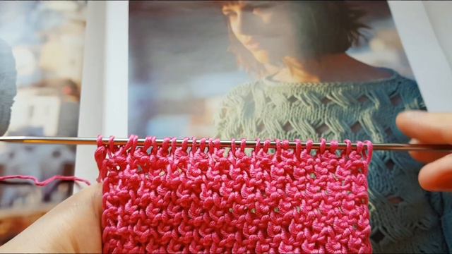 Идеальный и идейный фоновый узор спицами🤩 knitting pattern. смотреть онлайн