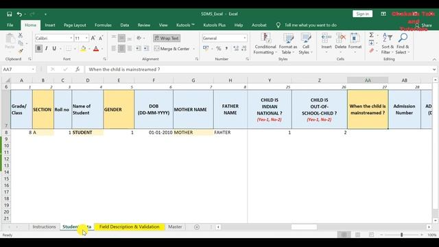 Complete guide for UDISE Plus Students Module bulk upload using Excel Template. смотреть онлайн