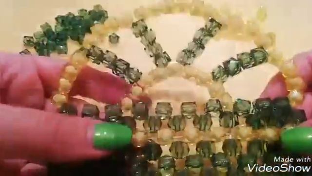 Салфетница из бусин полукруглой формы. смотреть онлайн