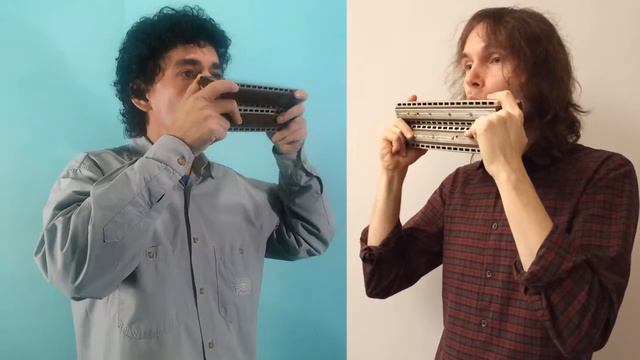 SENTIMENTAL JOURNEY - Bass Harmonica Duo version смотреть онлайн