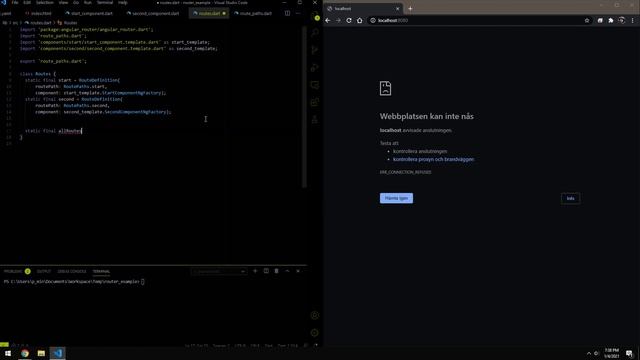 Angular Dart routing minimal example смотреть онлайн