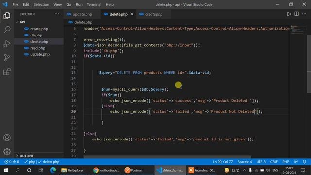 How To Create API Using PHP/MYSQL (Delete Operation) - (Hindi) смотреть онлайн