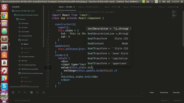 React js with ES6 Understanding React Controlled Component смотреть онлайн