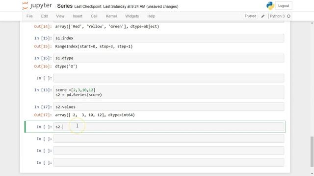 DataAnalysis with Python pandas - Series Attribute - 16 смотреть онлайн
