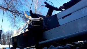 Заводим снегоход Yamaha VIKING-540 EC  В - 34 градуса