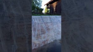 Большой бассейн на даче своими руками