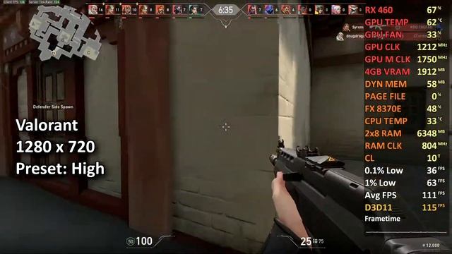 FX 8370E + RX 460 - Valorant (720p) 2x8GB (PC) Teste de Desempenho смотреть онлайн