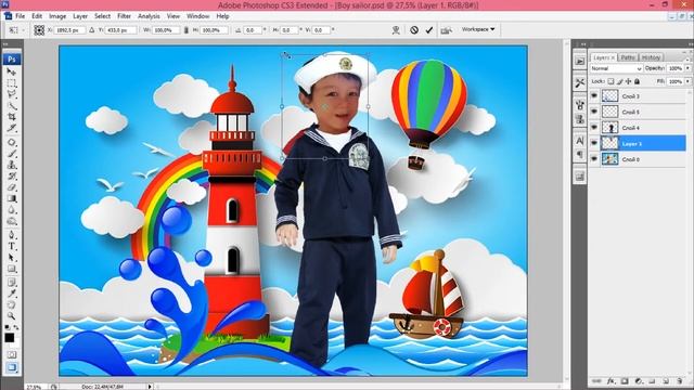 Bikin Foto Anak Jadi Keren | Tutorial Photoshop Pemula смотреть онлайн