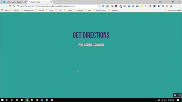 Cool Button Hover Slide Effect With Css Fontawesome Icons | HTML CSS смотреть онлайн