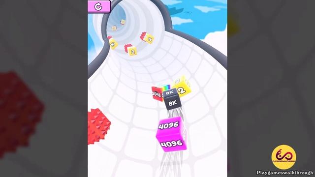 JELLY TUBE RUN 2048 - Level Up 'Jelly Run 2048' Game смотреть онлайн