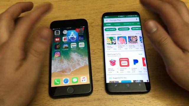 iPhone 8 VS Galaxy S8 Speed Test смотреть онлайн