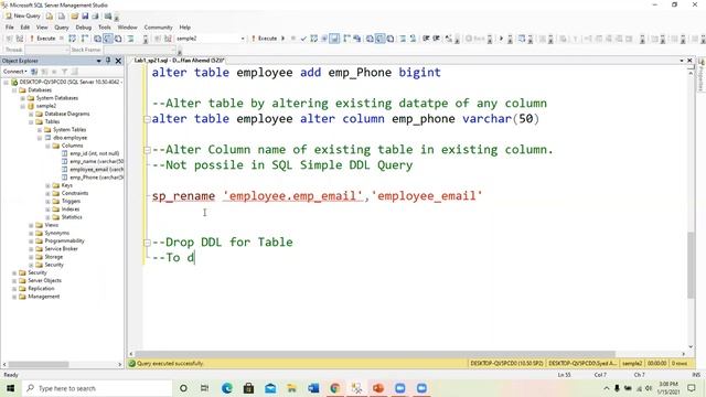 Introduction to SQL Server Management Tool and Data Definition Language DDL Part 4 DBMS-106356 смотреть онлайн
