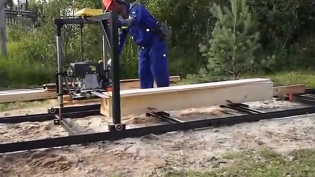 Бензиновая пилорама шинная (БПШ) 13 л.с. 350 см3 с электростартером двигатель Champion Псков смотреть онлайн