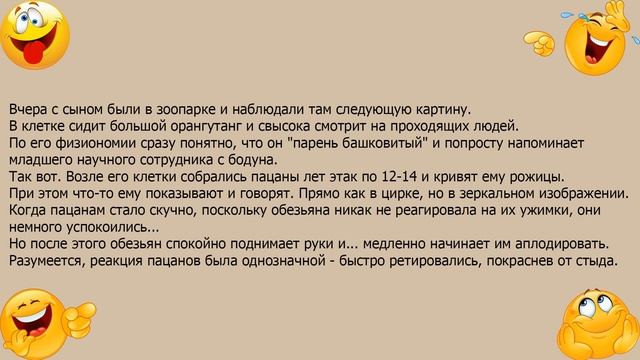 Анекдот про орангутанга и подростков смотреть онлайн