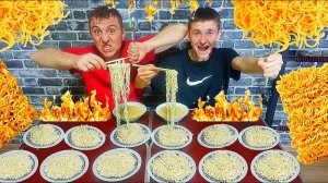 ПОЕДАНИЕ ЛАПШИ РОЛЛТОН НА СКОРОСТЬ ! КТО БЫСТРЕЕ СЪЕСТ МНОГО ЕДЫ ПОЛУЧИТ ДЕНЬГИ