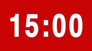 Таймер на 30 минут на красном фоне без звука