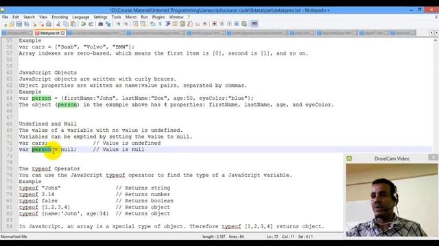 Lecture 11: javascript object undefined null, typeof operator Programming in Amharic | በአማርኛ смотреть онлайн