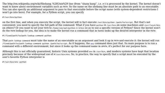 Unix & Linux: How does /usr/bin/env know which program to use? (3 Solutions!!) смотреть онлайн