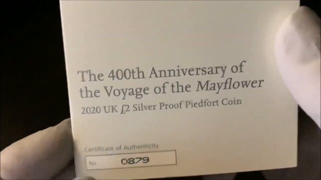 Mayflower 2020 UK £2 Silver Proof Piedfort Coin смотреть онлайн