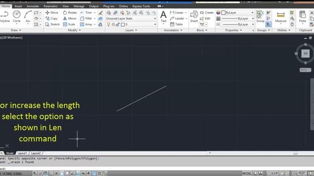 How to change inclined line length in Autocad 2017 tutorial for all version смотреть онлайн