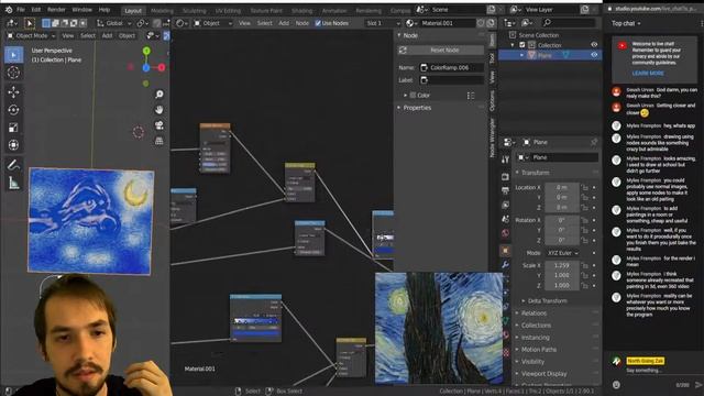 Nodevember #10 Starry Night Live | Shading Live | Blender 2.90.1 смотреть онлайн