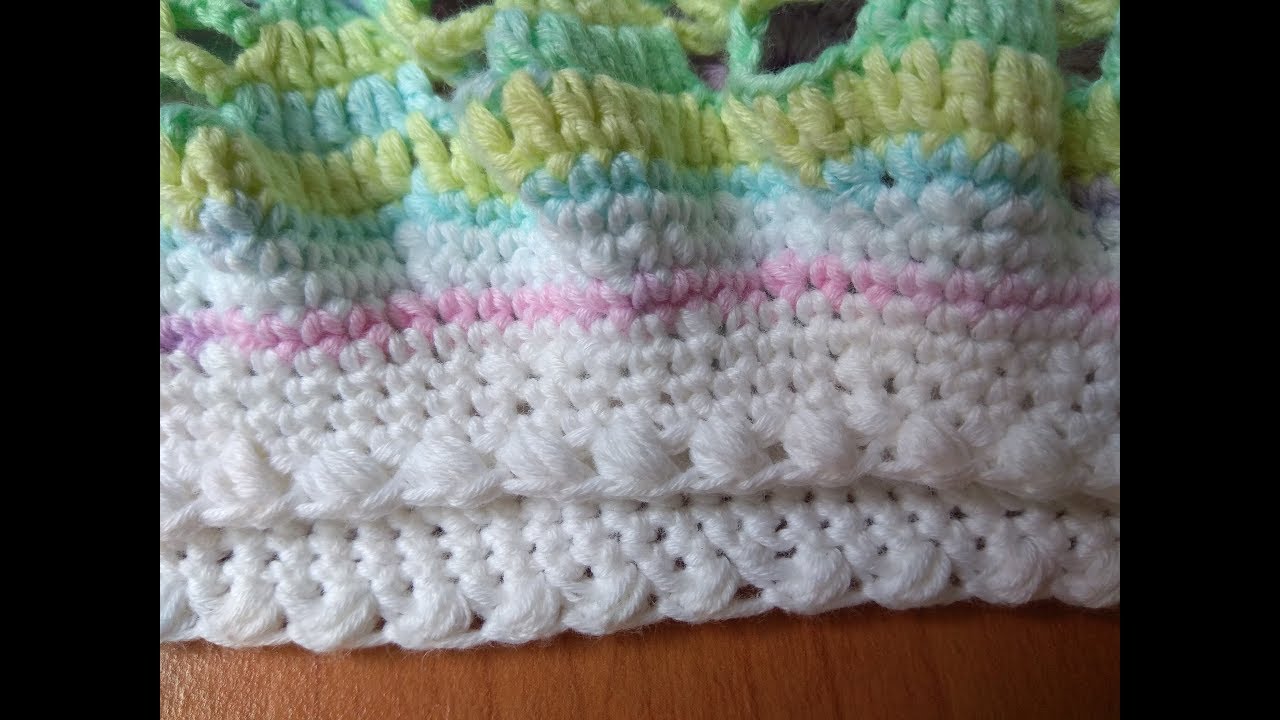 Обвязка края пышным рачьим шагом.. смотреть онлайн