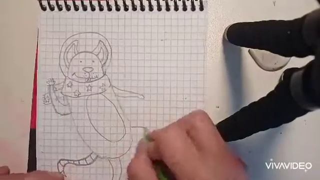 Как нарисовать мышь из космоса? смотреть онлайн