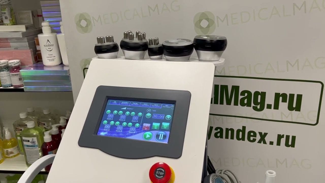 Многофункциональный аппарат 4 в 1: Кавитация + РФ лифтинг по телу и лицу + Вакуумный массаж SA-6055