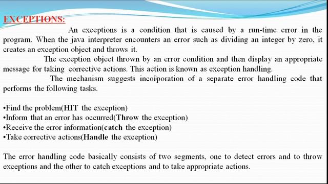 36. II BSc 3rd Sem - Computers - OOPS using JAVA - Exception Handling смотреть онлайн